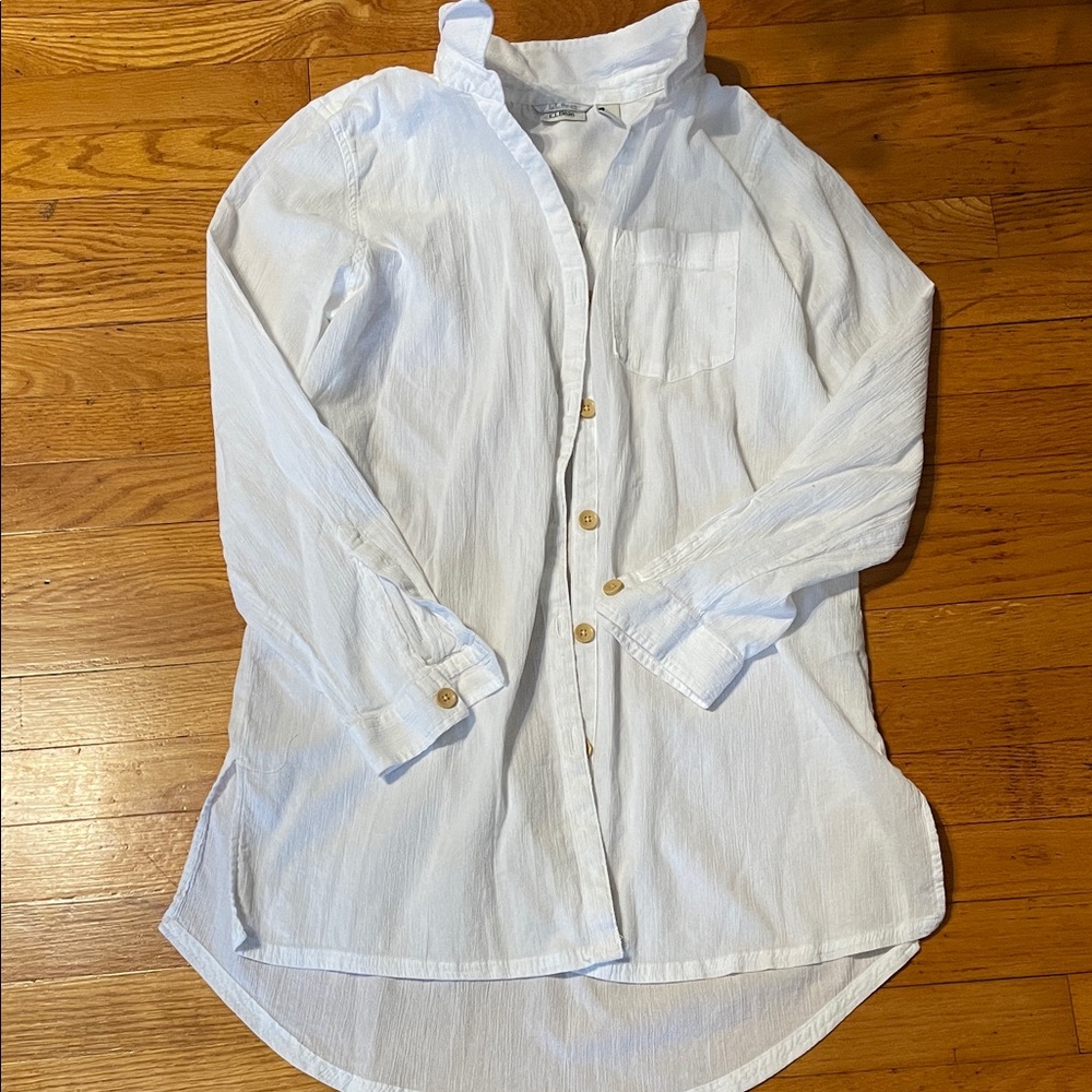 L.L. Bean White Swim Coverup - Picture 2 of 7
